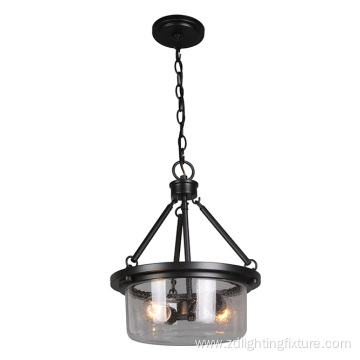 Modern 2-light Black Steel Living Room Pendant Lights